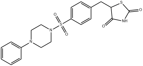 5-(4-[(4-PHENYLPIPERAZINO)SULFONYL]BENZYL)-1,3-THIAZOLANE-2,4-DIONE Struktur