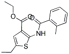 ETHYL 2-(2-METHYLPHENYLCARBAMIDO)-5-ETHYL-THIOPHENE-3-CARBOXYLATE Struktur