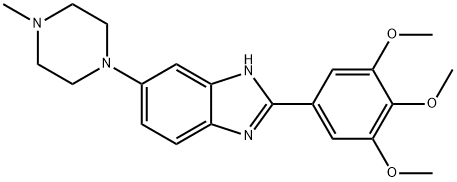 2,3-DIMETHOXY-5-[6-(4-METHYLPIPERAZINO)-1H-1,3-BENZIMIDAZOL-2-YL]PHENYL METHYL ETHER Struktur