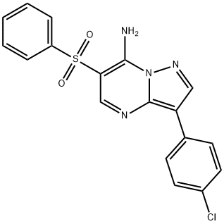 3-(4-CHLOROPHENYL)-6-(PHENYLSULFONYL)PYRAZOLO[1,5-A]PYRIMIDIN-7-AMINE Struktur