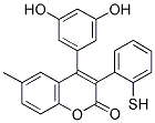 4-(3',5'-DIHYDROXYPHENYL)-6-METHYL-3-(2-THIOPHENYL)COUMARIN Struktur