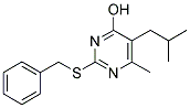 2-(BENZYLTHIO)-5-ISOBUTYL-6-METHYLPYRIMIDIN-4-OL Struktur