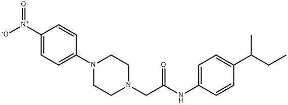 N-[4-(SEC-BUTYL)PHENYL]-2-[4-(4-NITROPHENYL)PIPERAZINO]ACETAMIDE Struktur