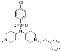 4-CHLORO-N-(1-METHYLPIPERIDIN-4-YL)-N-[1-(2-PHENYLETHYL)PIPERIDIN-4-YL]BENZENESULFONAMIDE Struktur