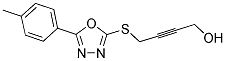 4-(5-P-TOLYL-[1,3,4]OXADIAZOL-2-YLSULFANYL)-BUT-2-YN-1-OL Struktur