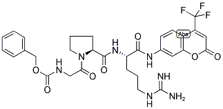 Z-GLY-PRO-ARG 7-AMIDO-4-TRIFLUOROMETHYLCOUMARIN Struktur