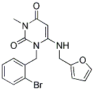 1-(2-BROMOBENZYL)-6-[(2-FURYLMETHYL)AMINO]-3-METHYLPYRIMIDINE-2,4(1H,3H)-DIONE Struktur