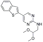 5-(1-BENZOTHIEN-2-YL)-N-(2,2-DIMETHOXYETHYL)PYRIMIDIN-2-AMINE Struktur