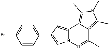 8-(4-BROMOPHENYL)-1,2,3,4-TETRAMETHYL-2H-DIPYRROLO[1,2-B:3',4'-D]PYRIDAZINE Struktur