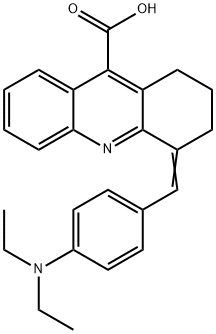 4-(4-DIETHYLAMINO-BENZYLIDENE)-1,2,3,4-TETRAHYDRO-ACRIDINE-9-CARBOXYLIC ACID Struktur