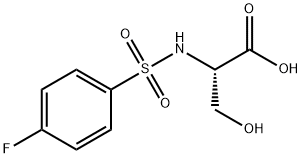 2-(4-FLUORO-BENZENESULFONYLAMINO)-3-HYDROXY-PROPIONIC ACID Struktur