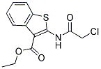 2-(2-CHLORO-ACETYLAMINO)-BENZO[B]THIOPHENE-3-CARBOXYLIC ACID ETHYL ESTER Struktur