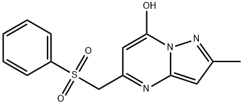 2-METHYL-5-[(PHENYLSULFONYL)METHYL]PYRAZOLO[1,5-A]PYRIMIDIN-7-OL Struktur