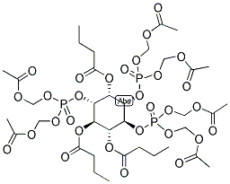 D-MYO-INOSITOL 1,3,4-TRISPHOSPHATE HEXAKISACETOXYMETHYL ESTER, 2,5,6-TRI-O-BUTYRYL- Struktur