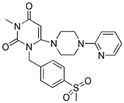 1-(4-METHANESULFONYL-BENZYL)-3-METHYL-6-(4-PYRIDIN-2-YL-PIPERAZIN-1-YL)-1H-PYRIMIDINE-2,4-DIONE Struktur