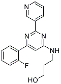 3-([6-(2-FLUOROPHENYL)-2-PYRIDIN-3-YLPYRIMIDIN-4-YL]AMINO)PROPAN-1-OL Struktur