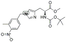 N-TERT-BUTOXYCARBONYL-3-(3-METHYL-4-NITROBENZYL)-L-HISTIDINMETHYL ESTER Struktur