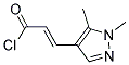 3-(1,5-DIMETHYL-1H-PYRAZOL-4-YL)-ACRYLOYL CHLORIDE Struktur