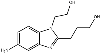 3-[5-AMINO-1-(2-HYDROXY-ETHYL)-1H-BENZOIMIDAZOL-2-YL]-PROPAN-1-OL Struktur