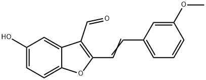 5-HYDROXY-2-(3-METHOXYSTYRYL)-1-BENZOFURAN-3-CARBALDEHYDE Struktur