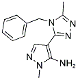 4-(4-BENZYL-5-METHYL-4H-1,2,4-TRIAZOL-3-YL)-1-METHYL-1H-PYRAZOL-5-AMINE Struktur