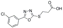 3-([5-(3-CHLOROPHENYL)-1,3,4-OXADIAZOL-2-YL]THIO)PROPANOIC ACID Struktur