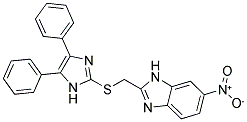 2-([(4,5-DIPHENYL-1H-IMIDAZOL-2-YL)THIO]METHYL)-6-NITRO-1H-BENZIMIDAZOLE Struktur