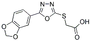 ([5-(1,3-BENZODIOXOL-5-YL)-1,3,4-OXADIAZOL-2-YL]THIO)ACETIC ACID Struktur