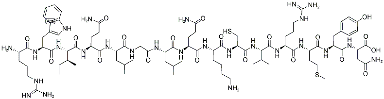 H-ARG-TRP-ILE-GLN-LEU-GLY-LEU-GLN-LYS-CYS-VAL-ARG-MET-TYR-ASN-OH Struktur