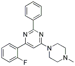 4-(2-FLUOROPHENYL)-6-(4-METHYLPIPERAZIN-1-YL)-2-PHENYLPYRIMIDINE Struktur