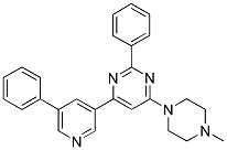 4-(4-METHYL-PIPERAZIN-1-YL)-2-PHENYL-6-(5-PHENYL-PYRIDIN-3-YL)-PYRIMIDINE Struktur