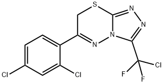 3-(CHLORO-DIFLUORO-METHYL)-6-(2,4-DICHLORO-PHENYL)-7H-[1,2,4]TRIAZOLO[3,4-B][1,3,4]THIADIAZINE Struktur