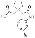 (1-(2-[(3-BROMOPHENYL)AMINO]-2-OXOETHYL)CYCLOPENTYL)ACETIC ACID Struktur