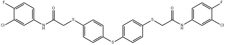 2-((4-[(4-([2-(3-CHLORO-4-FLUOROANILINO)-2-OXOETHYL]SULFANYL)PHENYL)SULFANYL]PHENYL)SULFANYL)-N-(3-CHLORO-4-FLUOROPHENYL)ACETAMIDE Struktur