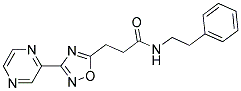 N-(2-PHENYLETHYL)-3-[3-(PYRAZIN-2-YL)-1,2,4-OXADIAZOL-5-YL]PROPANAMIDE Struktur