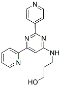 3-[(6-PYRIDIN-2-YL-2-PYRIDIN-4-YLPYRIMIDIN-4-YL)AMINO]PROPAN-1-OL Struktur