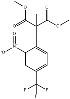 DIMETHYL 2-METHYL-2-[2-NITRO-4-(TRIFLUOROMETHYL)PHENYL]MALONATE Struktur