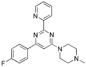 4-(4-FLUOROPHENYL)-6-(4-METHYLPIPERAZIN-1-YL)-2-PYRIDIN-2-YLPYRIMIDINE Struktur