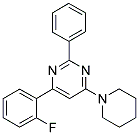 4-(2-FLUOROPHENYL)-2-PHENYL-6-PIPERIDIN-1-YLPYRIMIDINE Struktur