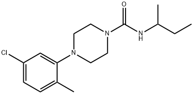 (4-(5-CHLORO-2-METHYLPHENYL)PIPERAZINYL)-N-(METHYLPROPYL)FORMAMIDE Struktur