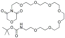 O-(N-BOC-2-AMINOETHYL)-O'-(N-DIGLYCOLYL-2-AMINOETHYL)-HEXAETHYLENEGLYCOL Struktur