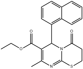 ETHYL 8-METHYL-6-(1-NAPHTHYL)-4-OXO-3,4-DIHYDRO-2H,6H-PYRIMIDO[2,1-B][1,3]THIAZINE-7-CARBOXYLATE Struktur