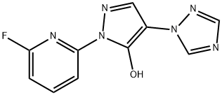 1-(6-FLUORO-2-PYRIDINYL)-4-(1H-1,2,4-TRIAZOL-1-YL)-1H-PYRAZOL-5-OL Struktur