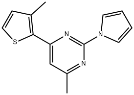 4-METHYL-6-(3-METHYL-2-THIENYL)-2-(1H-PYRROL-1-YL)PYRIMIDINE Struktur