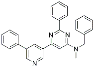 BENZYL-METHYL-[2-PHENYL-6-(5-PHENYL-PYRIDIN-3-YL)-PYRIMIDIN-4-YL]-AMINE Struktur