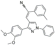 (E)-3-[3-(3,4-DIMETHOXYPHENYL)-1-PHENYL-1H-PYRAZOL-4-YL]-2-(3-METHYLPHENYL)-2-PROPENENITRILE Struktur