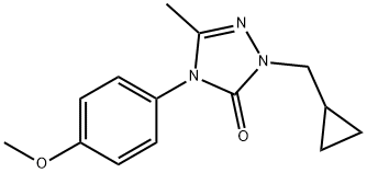 2-(CYCLOPROPYLMETHYL)-4-(4-METHOXYPHENYL)-5-METHYL-2,4-DIHYDRO-3H-1,2,4-TRIAZOL-3-ONE Struktur