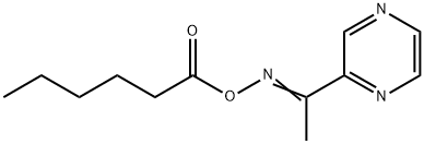 2-[(HEXANOYLOXY)ETHANIMIDOYL]PYRAZINE Struktur