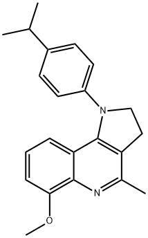 1-(4-ISOPROPYLPHENYL)-4-METHYL-2,3-DIHYDRO-1H-PYRROLO[3,2-C]QUINOLIN-6-YL METHYL ETHER Struktur