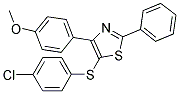 4-(5-[(4-CHLOROPHENYL)SULFANYL]-2-PHENYL-1,3-THIAZOL-4-YL)PHENYL METHYL ETHER Struktur